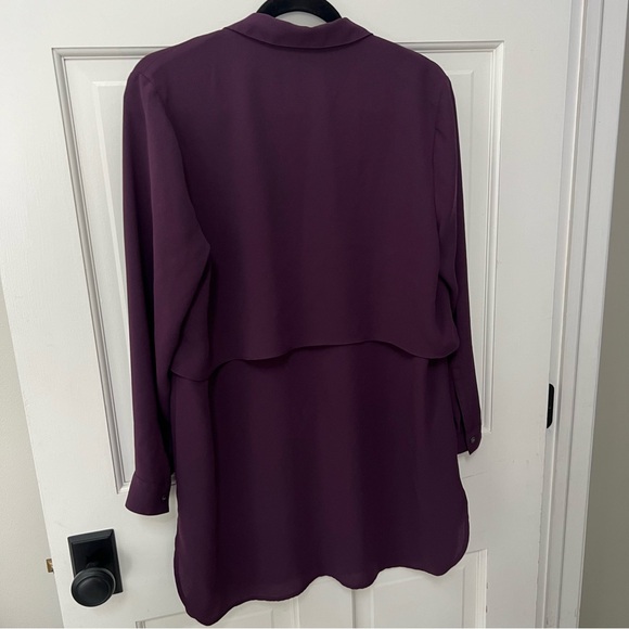 J.Jill Purple Button Up Tunic Shirt - Petite Medium - Preowned EUC - Picture 9 of 9